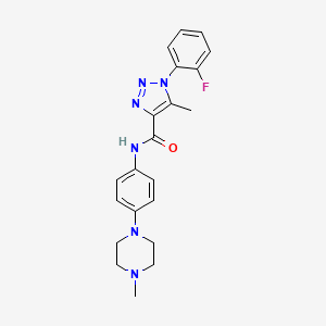 1-(2-fluorophenyl)-5-methyl-N-[4-(4-methylpiperazin-1-yl)phenyl]-1H-1,2,3-triazole-4-carboxamide