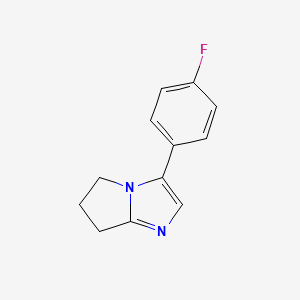 molecular formula C12H11FN2 B12213255 3-(4-fluorophenyl)-6,7-dihydro-5H-pyrrolo[1,2-a]imidazole 