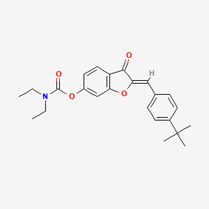 (2Z)-2-(4-tert-butylbenzylidene)-3-oxo-2,3-dihydro-1-benzofuran-6-yl diethylcarbamate