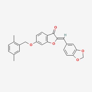 (2Z)-2-(1,3-benzodioxol-5-ylmethylidene)-6-[(2,5-dimethylbenzyl)oxy]-1-benzofuran-3(2H)-one