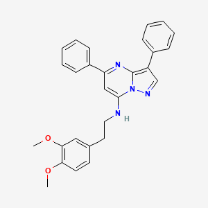 N-[2-(3,4-dimethoxyphenyl)ethyl]-3,5-diphenylpyrazolo[1,5-a]pyrimidin-7-amine