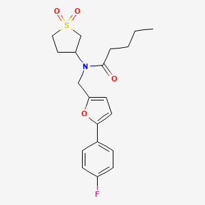 molecular formula C20H24FNO4S B12213348 N-(1,1-dioxidotetrahydrothiophen-3-yl)-N-{[5-(4-fluorophenyl)furan-2-yl]methyl}pentanamide 