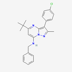 N-benzyl-5-tert-butyl-3-(4-chlorophenyl)-2-methylpyrazolo[1,5-a]pyrimidin-7-amine