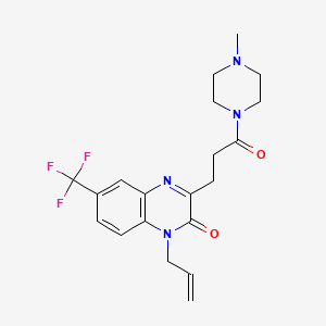 3-[3-(4-methylpiperazin-1-yl)-3-oxopropyl]-1-(prop-2-en-1-yl)-6-(trifluoromethyl)quinoxalin-2(1H)-one