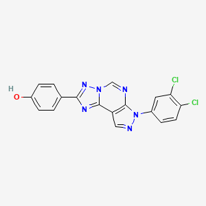 4-[3-(3,4-Dichlorophenyl)-6-hydropyrazolo[5,4-d]1,2,4-triazolo[1,5-e]pyrimidin-8-yl]phenol