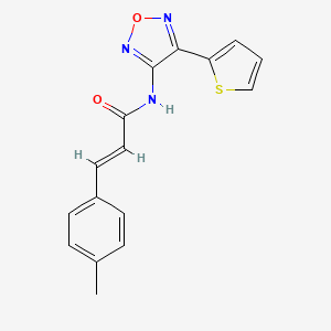 molecular formula C16H13N3O2S B12213398 (2E)-3-(4-methylphenyl)-N-[4-(thiophen-2-yl)-1,2,5-oxadiazol-3-yl]prop-2-enamide 