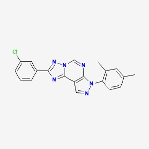 molecular formula C20H15ClN6 B12213415 2-(3-chlorophenyl)-7-(2,4-dimethylphenyl)-7H-pyrazolo[4,3-e][1,2,4]triazolo[1,5-c]pyrimidine 