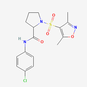 N-(4-chlorophenyl)-1-[(3,5-dimethyl-1,2-oxazol-4-yl)sulfonyl]pyrrolidine-2-carboxamide