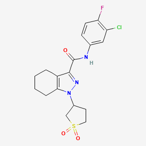 N-(3-chloro-4-fluorophenyl)-1-(1,1-dioxidotetrahydrothiophen-3-yl)-4,5,6,7-tetrahydro-1H-indazole-3-carboxamide