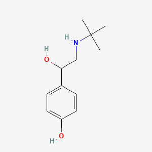 molecular formula C12H19NO2 B1221344 4-[2-(Tert-butylamino)-1-hydroxyethyl]phenol CAS No. 7376-67-2