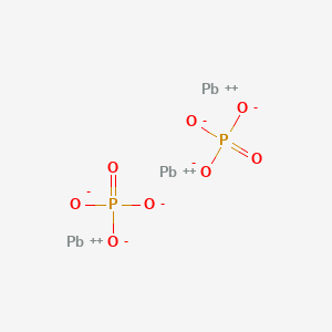 molecular formula O8P2Pb3 B1221345 Lead phosphate CAS No. 7446-27-7