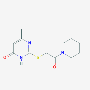 2-(4-Hydroxy-6-methyl-pyrimidin-2-ylsulfanyl)-1-piperidin-1-yl-ethanone