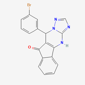 10-(3-bromophenyl)-4,10-dihydro-9H-indeno[1,2-d][1,2,4]triazolo[1,5-a]pyrimidin-9-one