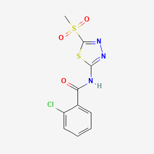 2-chloro-N-[(2Z)-5-(methylsulfonyl)-1,3,4-thiadiazol-2(3H)-ylidene]benzamide