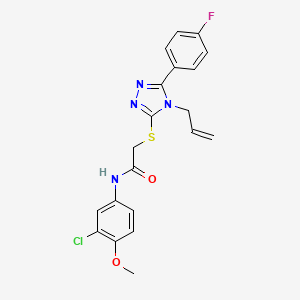 molecular formula C20H18ClFN4O2S B12213517 N-(3-chloro-4-methoxyphenyl)-2-{[5-(4-fluorophenyl)-4-(prop-2-en-1-yl)-4H-1,2,4-triazol-3-yl]sulfanyl}acetamide 