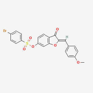 (2Z)-2-(4-methoxybenzylidene)-3-oxo-2,3-dihydro-1-benzofuran-6-yl 4-bromobenzenesulfonate