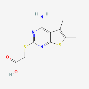 Acetic acid, 2-[(4-amino-5,6-dimethylthieno[2,3-d]pyrimidin-2-yl)thio]-