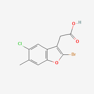 2-(2-Bromo-5-chloro-6-methylbenzo[b]furan-3-yl)acetic acid