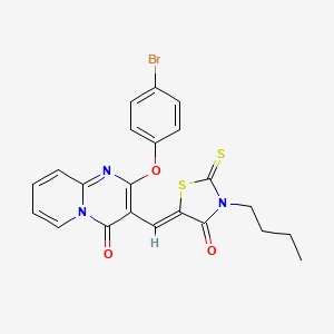 2-(4-bromophenoxy)-3-[(Z)-(3-butyl-4-oxo-2-thioxo-1,3-thiazolidin-5-ylidene)methyl]-4H-pyrido[1,2-a]pyrimidin-4-one