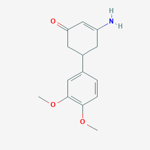 molecular formula C14H17NO3 B12213616 3-Amino-5-(3,4-dimethoxyphenyl)cyclohex-2-en-1-one CAS No. 1114596-82-5