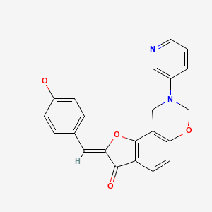 (2Z)-2-(4-methoxybenzylidene)-8-(pyridin-3-yl)-8,9-dihydro-7H-furo[2,3-f][1,3]benzoxazin-3(2H)-one