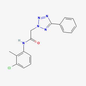 molecular formula C16H14ClN5O B12213678 N-(3-chloro-2-methylphenyl)-2-(5-phenyl-2H-tetrazol-2-yl)acetamide 