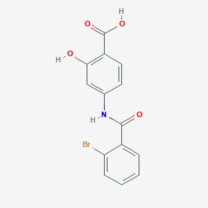 Benzoic acid, 4-[(2-bromobenzoyl)amino]-2-hydroxy-