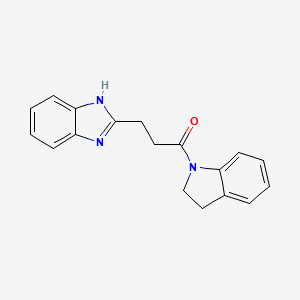 3-(1H-benzimidazol-2-yl)-1-(2,3-dihydro-1H-indol-1-yl)propan-1-one