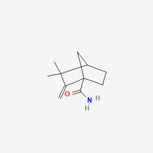 molecular formula C11H17NO B12213722 3,3-Dimethyl-2-methylidenebicyclo[2.2.1]heptane-1-carboxamide CAS No. 56022-40-3