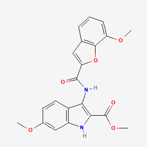 methyl 6-methoxy-3-{[(7-methoxy-1-benzofuran-2-yl)carbonyl]amino}-1H-indole-2-carboxylate