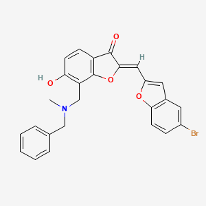 (2Z)-7-{[benzyl(methyl)amino]methyl}-2-[(5-bromo-1-benzofuran-2-yl)methylidene]-6-hydroxy-1-benzofuran-3(2H)-one