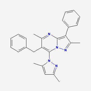 6-benzyl-7-(3,5-dimethyl-1H-pyrazol-1-yl)-2,5-dimethyl-3-phenylpyrazolo[1,5-a]pyrimidine