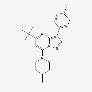 5-Tert-butyl-3-(4-chlorophenyl)-7-(4-methylpiperidin-1-yl)pyrazolo[1,5-a]pyrimidine