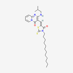 3-[(Z)-(3-dodecyl-4-oxo-2-thioxo-1,3-thiazolidin-5-ylidene)methyl]-2-[(2-methylpropyl)amino]-4H-pyrido[1,2-a]pyrimidin-4-one