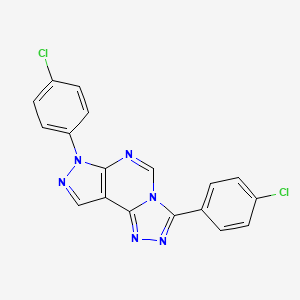 3,7-Bis(4-chlorophenyl)-6-hydropyrazolo[5,4-d]1,2,4-triazolo[4,3-e]pyrimidine