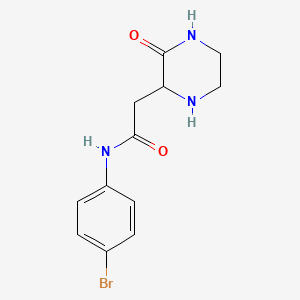 N-(4-bromophenyl)-2-(3-oxopiperazin-2-yl)acetamide