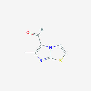 molecular formula C7H6N2OS B122139 6-甲基咪唑并[2,1-b][1,3]噻唑-5-甲醛 CAS No. 75001-31-9