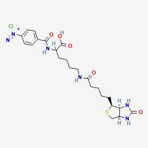 molecular formula C23H31ClN6O5S B1221394 4-Diazobenzoyl biocytin CAS No. 105319-12-8