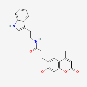 N-(2-(1H-indol-3-yl)ethyl)-3-(7-methoxy-4-methyl-2-oxo-2H-chromen-6-yl)propanamide