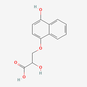 B1221396 3-(4-Hydroxy-1-naphthoxy)lactic acid CAS No. 96848-85-0