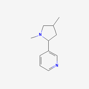 B1221398 3-(1,4-Dimethylpyrrolidin-2-yl)pyridine CAS No. 74805-00-8
