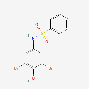 molecular formula C12H9Br2NO3S B12213980 Benzenesulfonamide, N-(3,5-dibromo-4-hydroxyphenyl)- CAS No. 51767-46-5