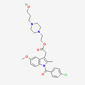molecular formula C28H34ClN3O5 B1221399 Desproglumideproglumetacin CAS No. 97460-20-3