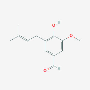 4-Hydroxy-3-methoxy-5-(3-methyl-2-buten-1-yl)benzaldehyde