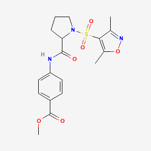 Methyl 4-({1-[(3,5-dimethyl-1,2-oxazol-4-yl)sulfonyl]prolyl}amino)benzoate