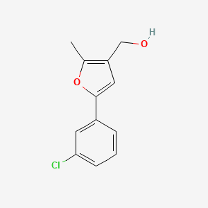 molecular formula C12H11ClO2 B12214016 3-Furanmethanol, 5-(3-chlorophenyl)-2-methyl- 