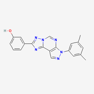 3-[3-(3,5-Dimethylphenyl)-6-hydropyrazolo[5,4-d]1,2,4-triazolo[1,5-e]pyrimidin-8-yl]phenol