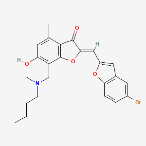 (2Z)-2-[(5-bromo-1-benzofuran-2-yl)methylidene]-7-{[butyl(methyl)amino]methyl}-6-hydroxy-4-methyl-1-benzofuran-3(2H)-one