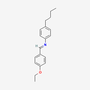 molecular formula C19H23NO B1221408 苯胺，4-丁基-N-[(4-乙氧基苯基)亚甲基]- CAS No. 29743-08-6