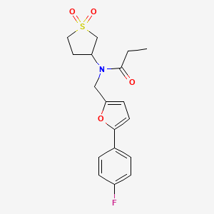 N-(1,1-dioxidotetrahydrothiophen-3-yl)-N-{[5-(4-fluorophenyl)furan-2-yl]methyl}propanamide